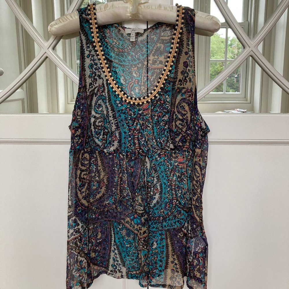 Joie silk beaded top